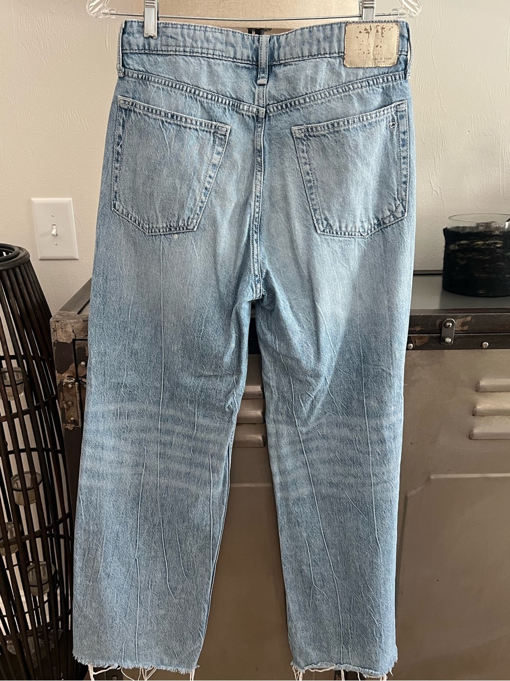 Rag & Bone Featherweight Logan Straight wide Leg Jeans - Picture 4 of 10